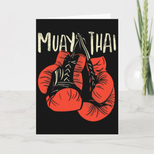 Fierce Thai Boxing Fight Style For Kickboxing Muay Card