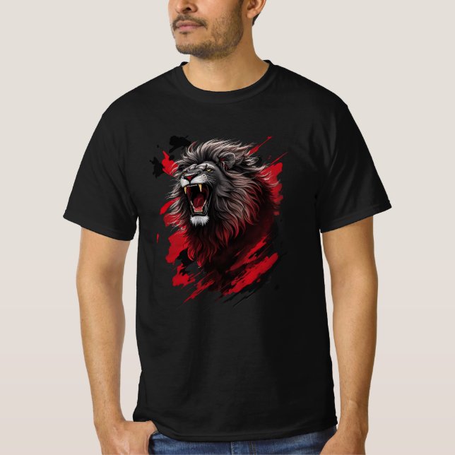 Fierce, the black lion T-Shirt (Front)