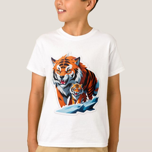 Fierce Tiger & Cub – Strength of the Wild T-Shirt (Front)