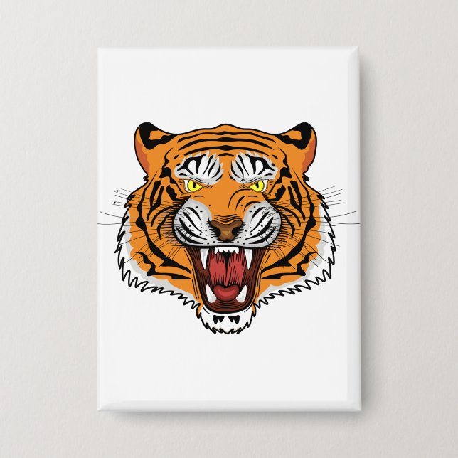 Fierce Tiger Head Illustration-24327 (Front)