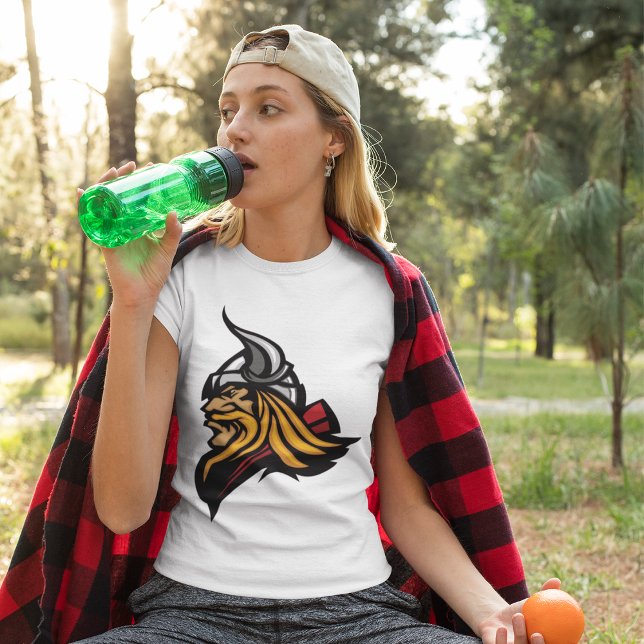 Fierce Viking Warrior Head Norse Helmet and Beard  T-Shirt (Creator Uploaded)