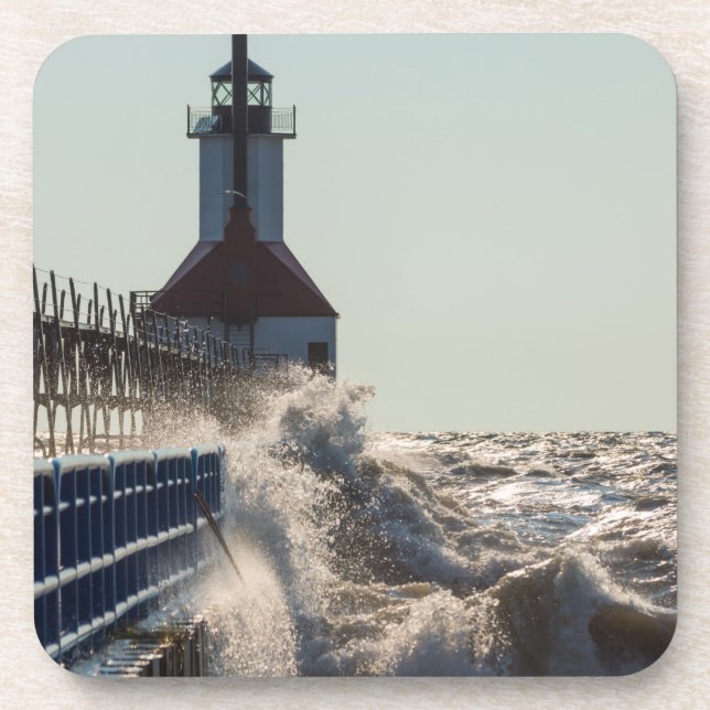 Fierce Waves At St Joseph Coaster (Front)