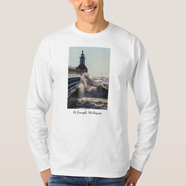 Fierce Waves At St Joseph T-Shirt (Front)