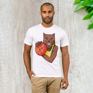 Fierce Wildcat Basketball Mascot T-Shirt