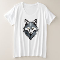 Fierce Wolf Face Tee – Bold & Stylish by WildAura 