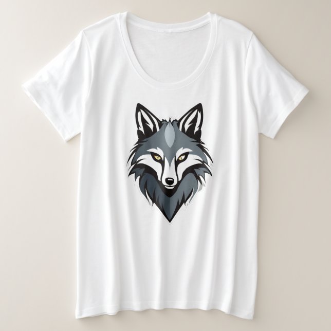 Fierce Wolf Face Tee – Bold & Stylish by WildAura  (Design Front)