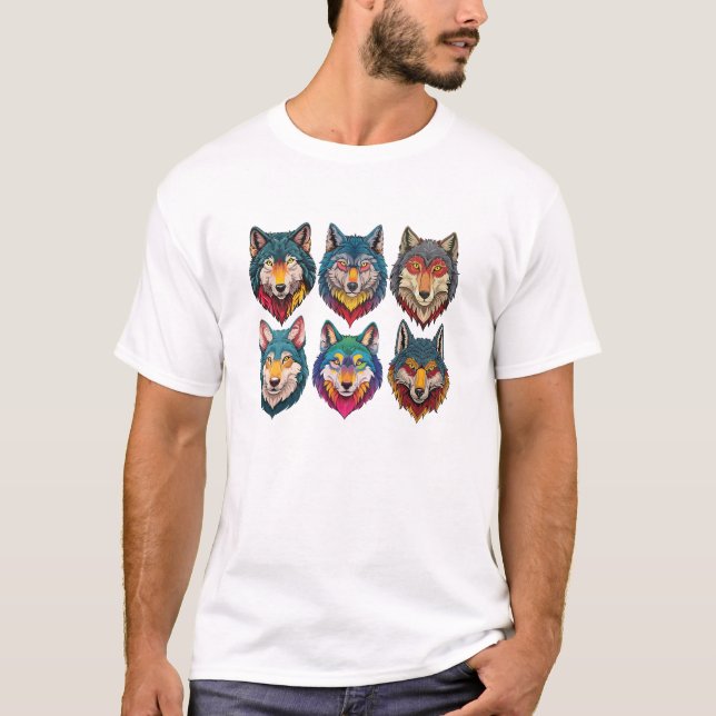 Fierce Wolf Spirit Graphic T-Shirt (Front)
