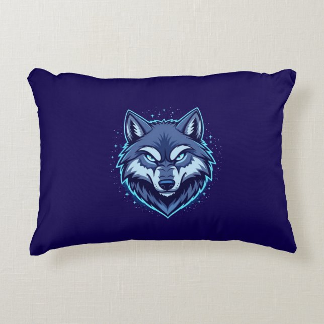 Fierce Wolf – Symbol of Strength and Freedom Decorative Cushion (Front)