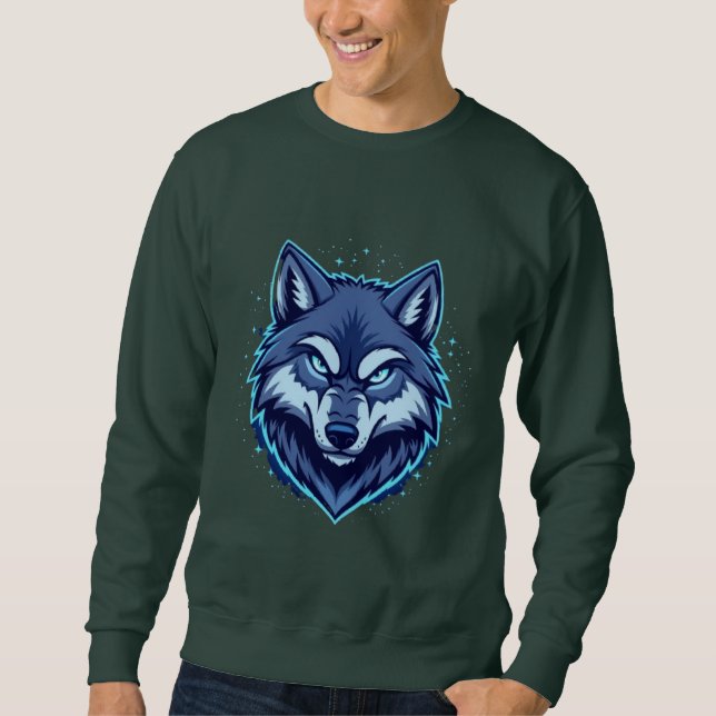 Fierce Wolf – Symbol of Strength and Freedom Sweatshirt (Front)