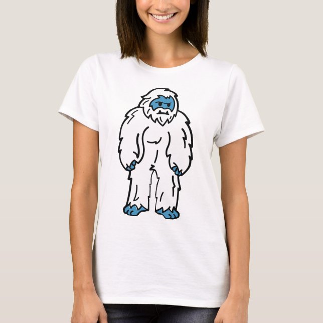 Fierce Yeti - Arctic Mythical Beast T-Shirt (Front)