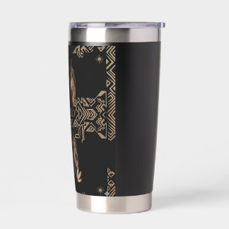 Fiercely Free Minimalist Tan Tribal Stainless Insulated Tumbler
