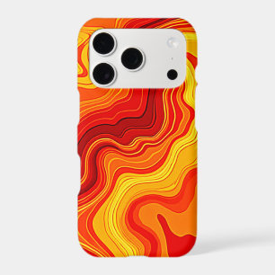 Fiery Abstract Topography Art