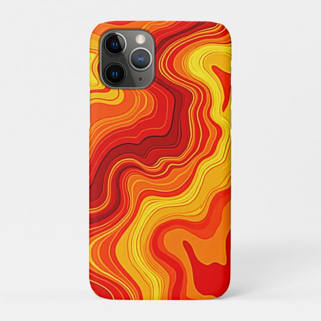 Fiery Abstract Topography Art Case-Mate iPhone Case (Back)