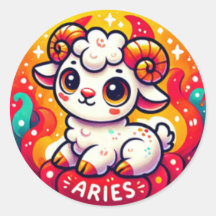 Fiery Aries Baby Ram Sticker