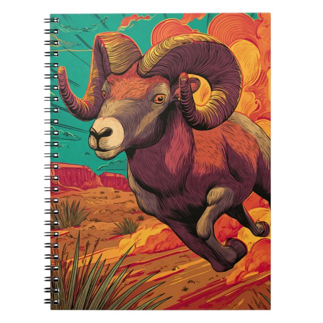 Fiery Aries Zodiac Notebook (Front)