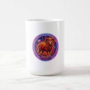 Fiery Aries Zodiac Ram 2027 Coffee Mug