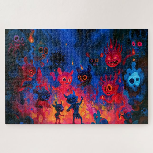 Fiery Chaneques Dancing Jigsaw Puzzle (Horizontal)