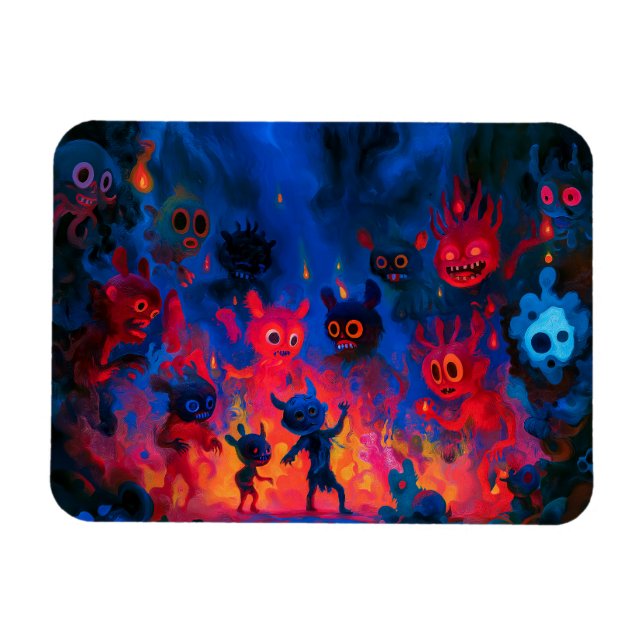 Fiery Chaneques Dancing Magnet (Horizontal)