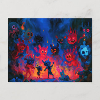 Fiery Chaneques Dancing Postcard