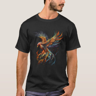 Fiery Chinese Phoenix Graphic Tees Men Women Boys