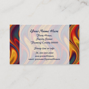Fiery colours business card