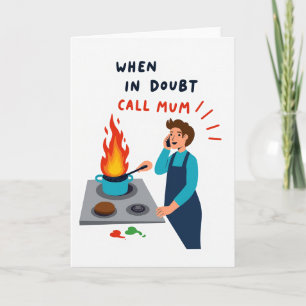Fiery Cooking Mum Advice Card