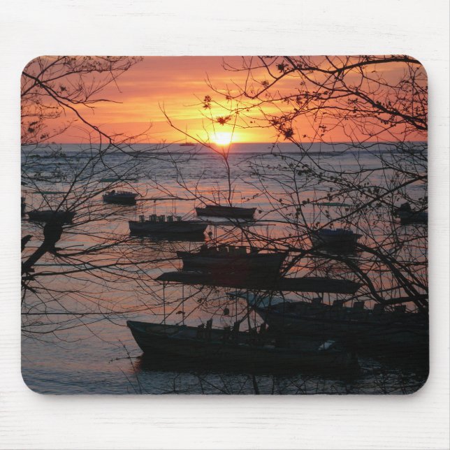Fiery Costa Rican Sunset in Tamarindo Mouse Pad (Front)