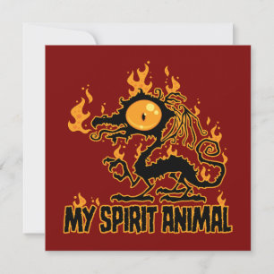 Fiery Crispy Dragon Spirit Animal Card