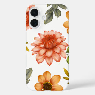 Fiery Dahlia Bloom iPhone 16 Case