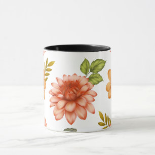 Fiery Dahlia Bloom Mug