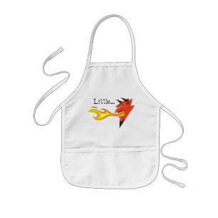 Fiery Devil's Head_Little Devil Kids Apron