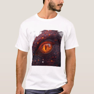 Fiery Dragon Eye Macro Graphic T-Shirt
