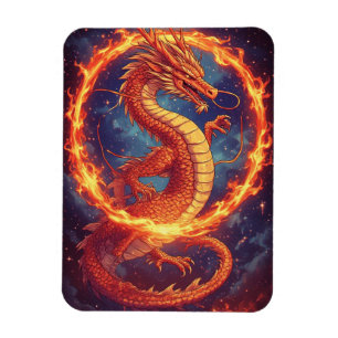Fiery Dragon For Fantasy And Mythical Lovers Magnet