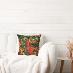 Fiery Elegance - A Study in Complexity Cushion
