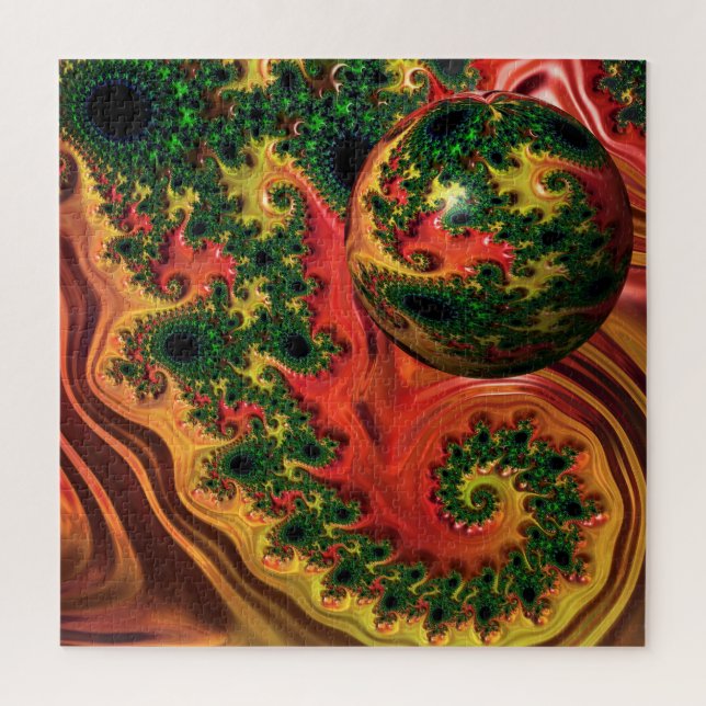 Fiery Elegance - A Study in Complexity  Jigsaw Puzzle (Vertical)