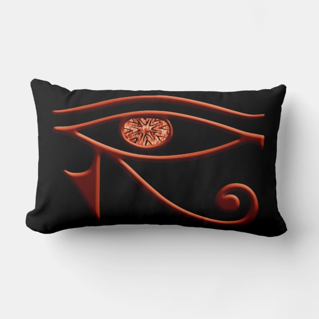 Fiery Eye Of Horus Throw Pillow (Front)