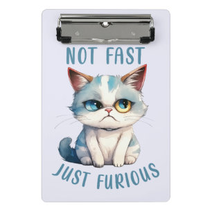 Fiery Feline Spirit – Sassy Angry Cat Design Mini Clipboard