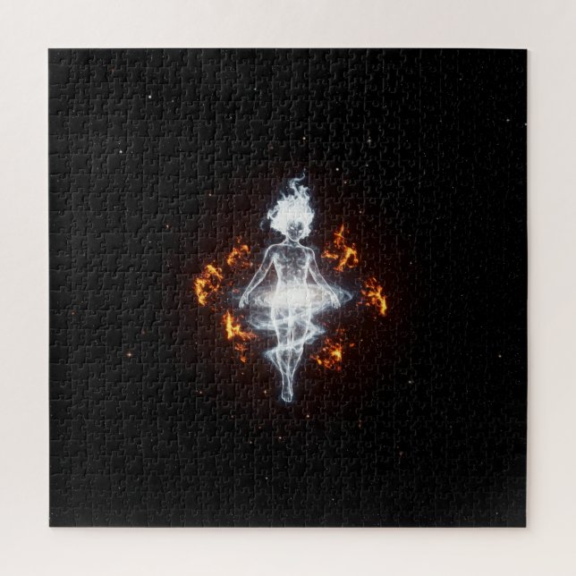 Fiery Female Spirit in Outer Space Jigsaw Puzzle (Vertical)