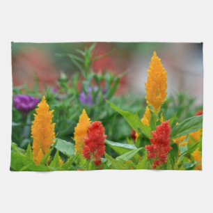 Fiery Flower Kitchen Towel