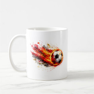 Fiery Football Motion Graphic Coffee Mug