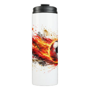 Fiery Football Motion Graphic Coffee Mug
