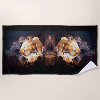 Fiery Fox Beach Towel