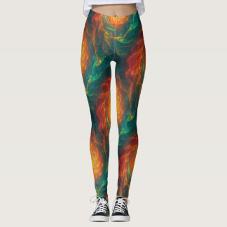 fiery fractals leggings