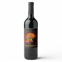 Fiery Full Moon Food and Beverage Label Set