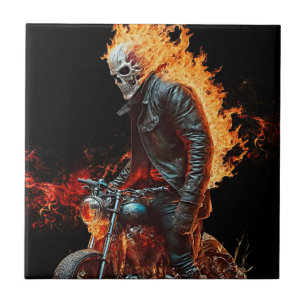 Fiery Ghost Rider – A Thrill of Dynamic Energy on Tile