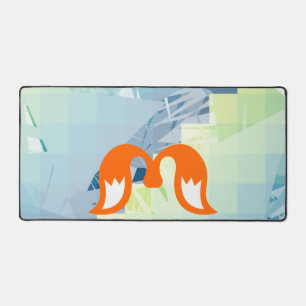 Fiery Gradient Wings M Letter Desk Mat
