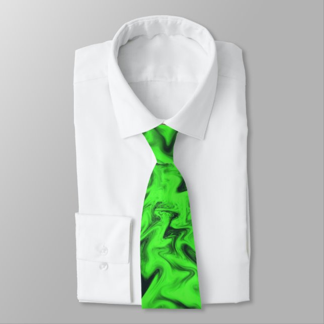 Fiery Green Tie (Tied)