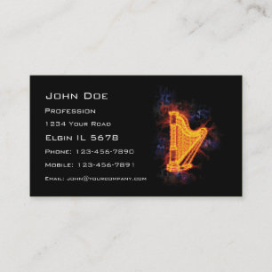 Fiery Harp Business Card