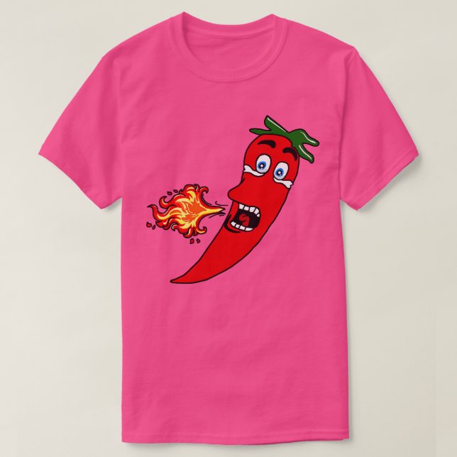 Fiery Hot Chilli Pepper T-Shirt (Design Front)