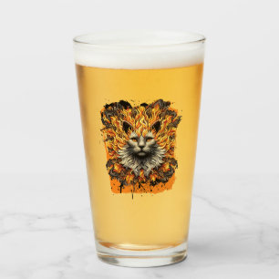 Fiery Inferno Cat Glass